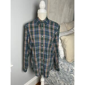 Allen Wickfield Flannel Long Sleeve Button Down Plaid Medium